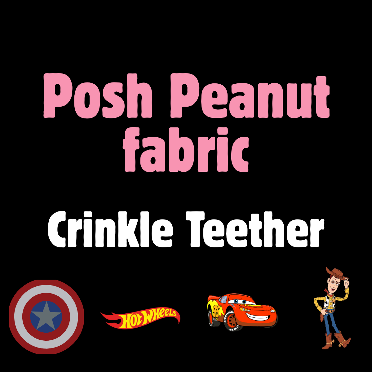 Posh Peanut "Boy Prints" Crinkle Teether