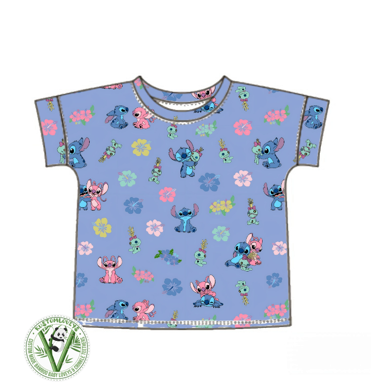 Ohana Means Family (on blue) Lounge Tee VIP