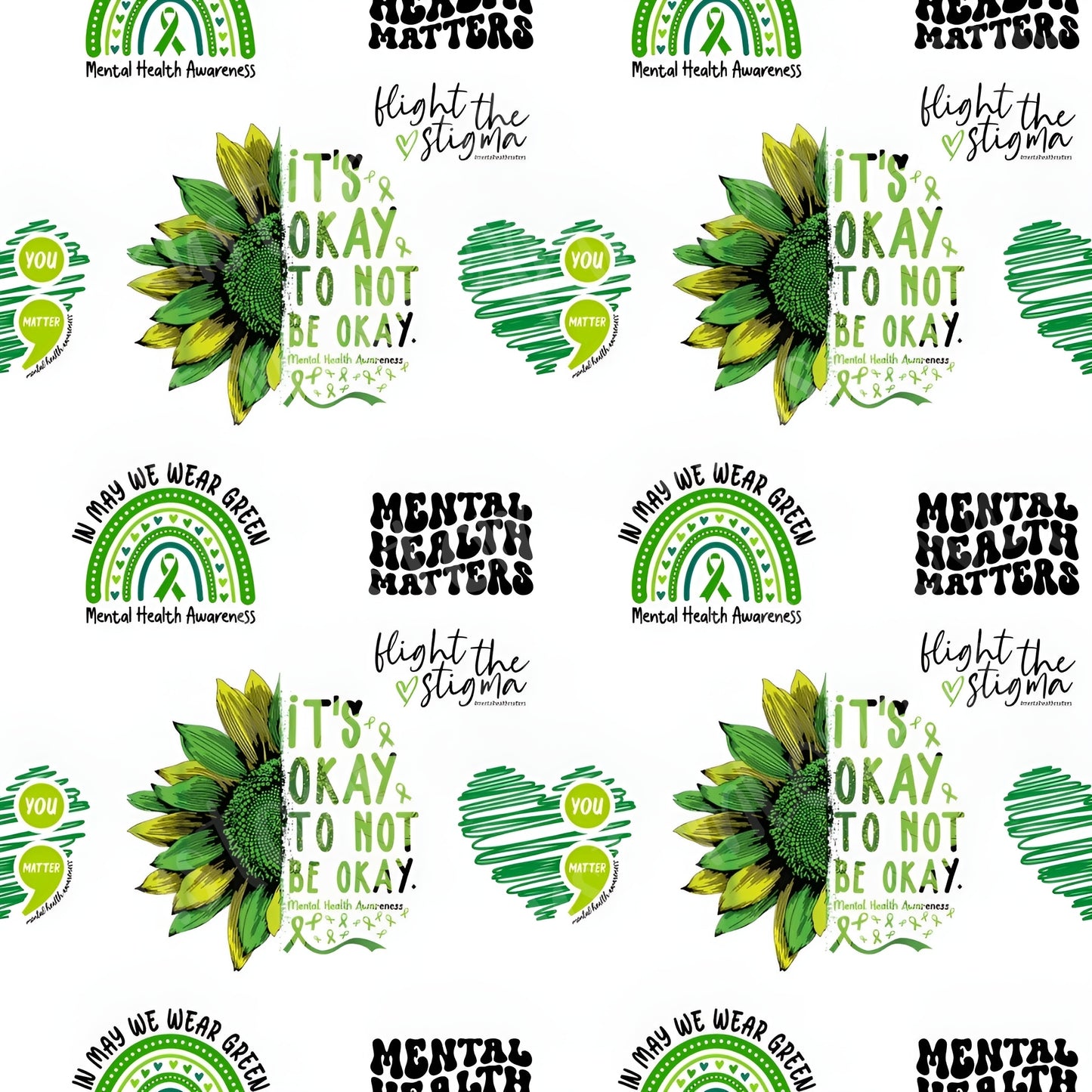 Mental Health Awareness: Crinkle Teether (white background)
