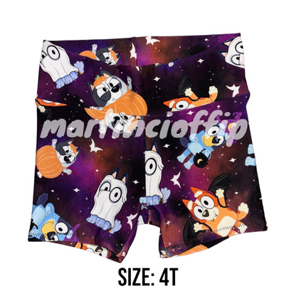 RTS Halloween biker shorts 4T (bamboo French terry)