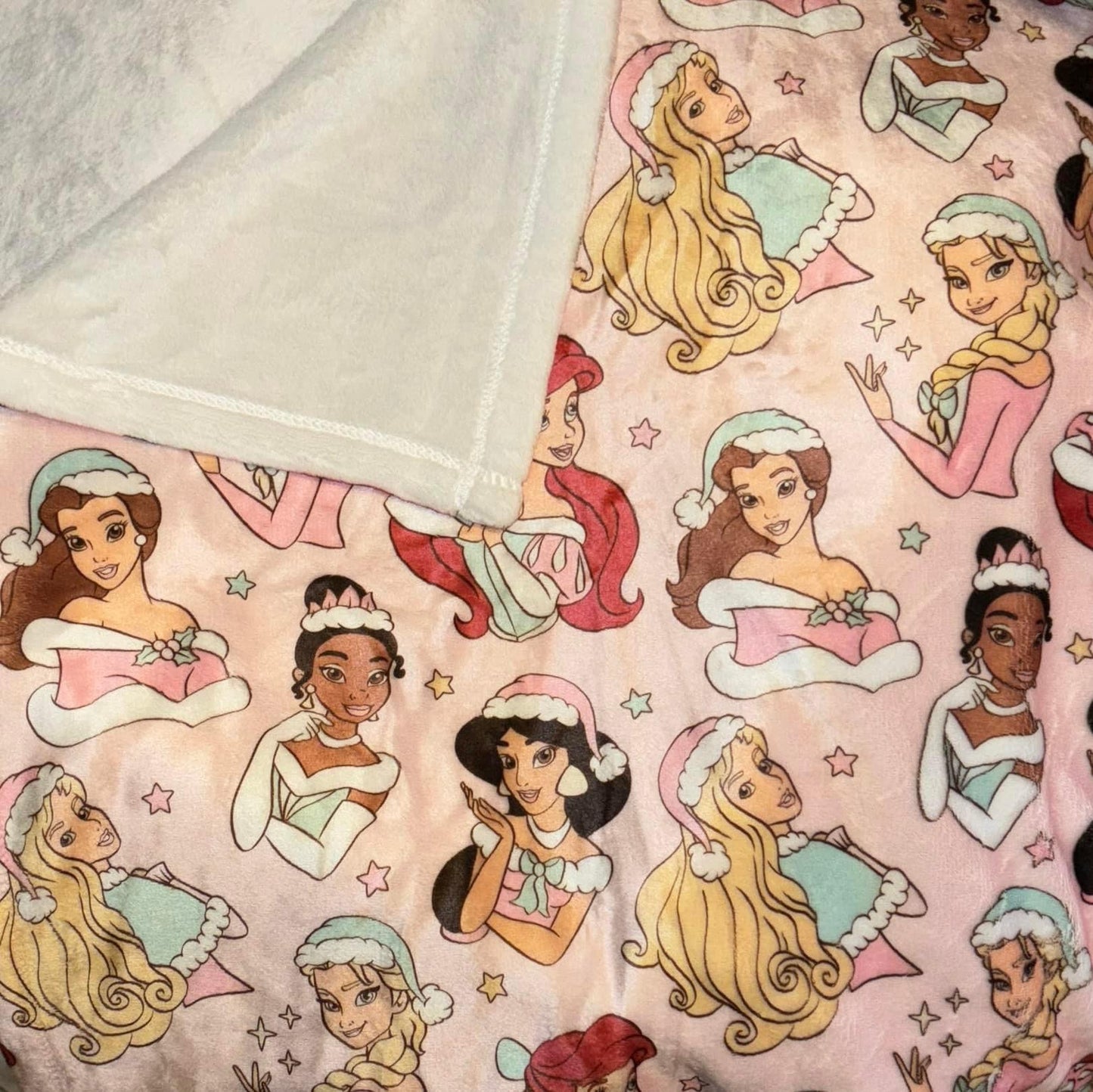 In-Stock Large Minky Blanket Christmas Princesses