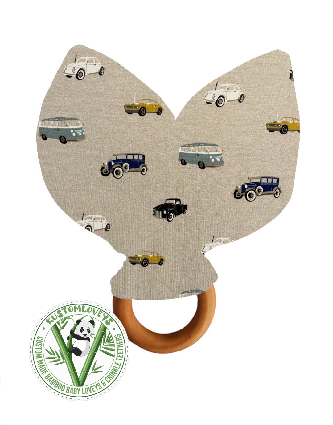 Kyte Baby Vintage Cars Crinkle Teether