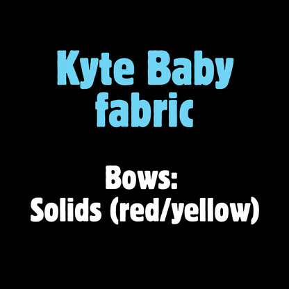 Bows: Kyte Baby Solids red/yellow