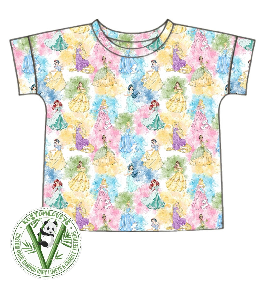 Watercolor Princesses Lounge Tee