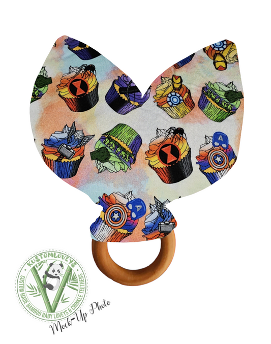 Superhero Cupcakes Crinkle Teether