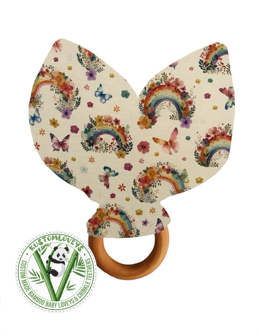 Posh Peanut Lucky Rainbow Crinkle Teether