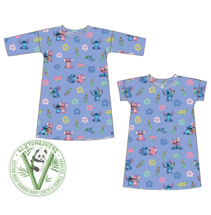 Ohana Means Family (darker blue) Boxy Dress