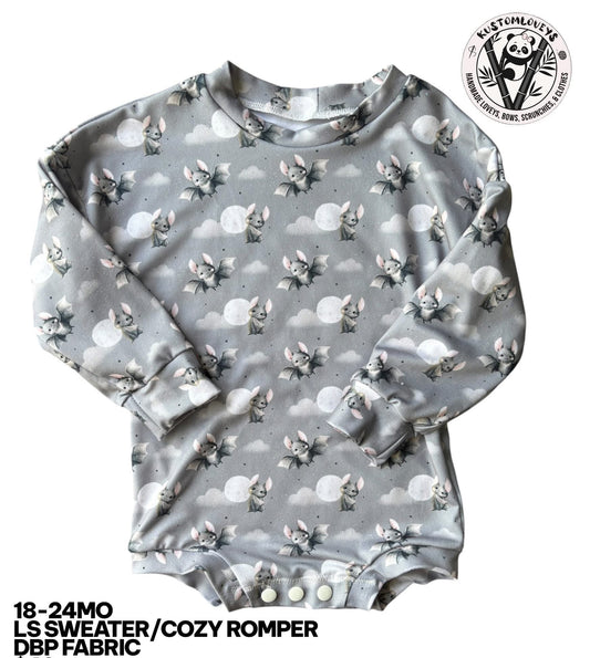 RTS Bats Cozy Romper 18-24