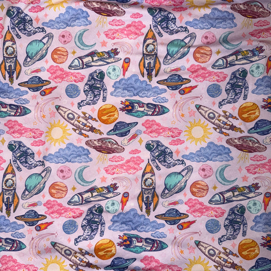 Pink Space knit fabric - clothes (multiple options)