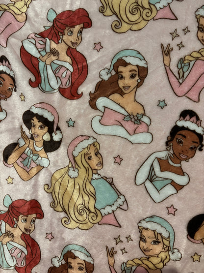 RTS Large Minky Blanket Christmas Princesses