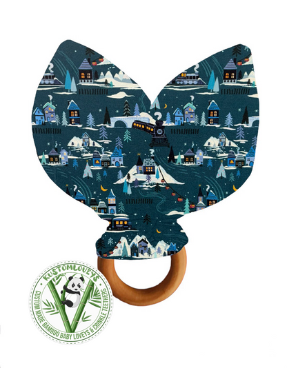 Little Sleepies Midnight Train Crinkle Teether