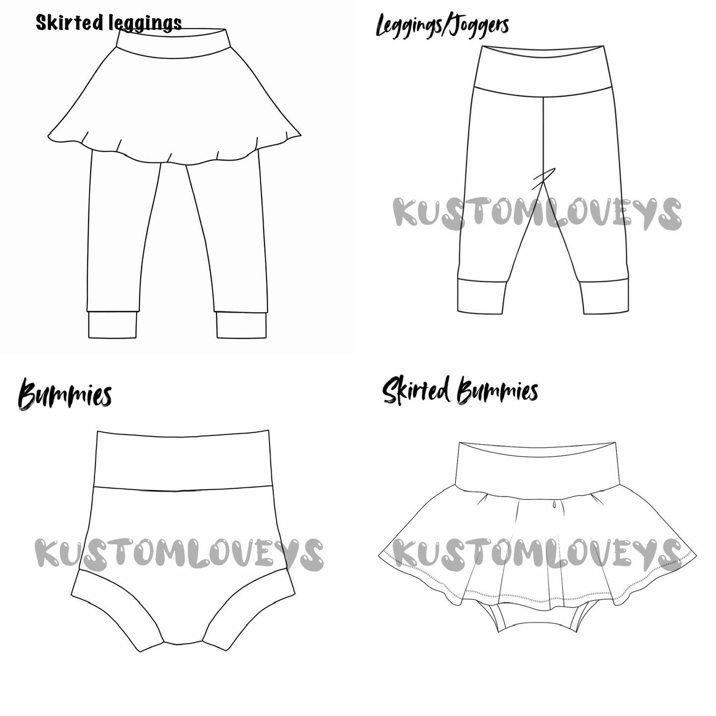 Kids Cartoons knit fabric - clothes (multiple options)