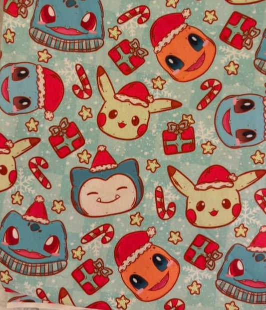 Poke-Monsters Christmas Lounge Tee (DBP fabric)