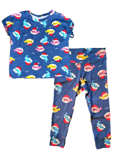 RTS Baby Shark Christmas lounge set 2T