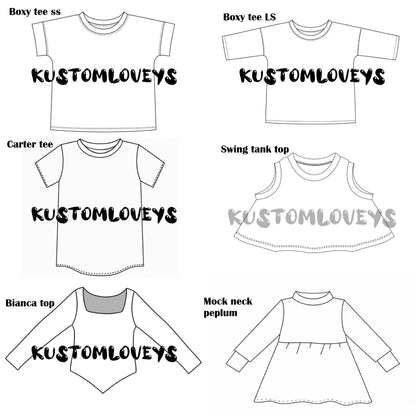 Kids Cartoons knit fabric - clothes (multiple options)