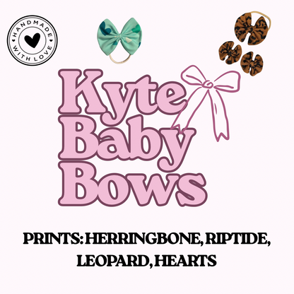 Bows: Kyte Baby (Prints- Herringbone, Riptide, Leopard, Hearts)
