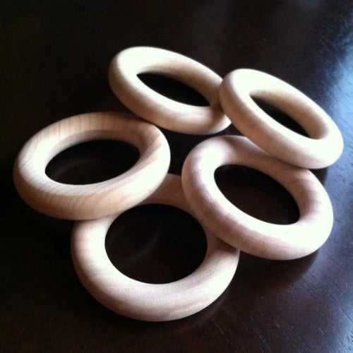 Wooden teething ring 3”