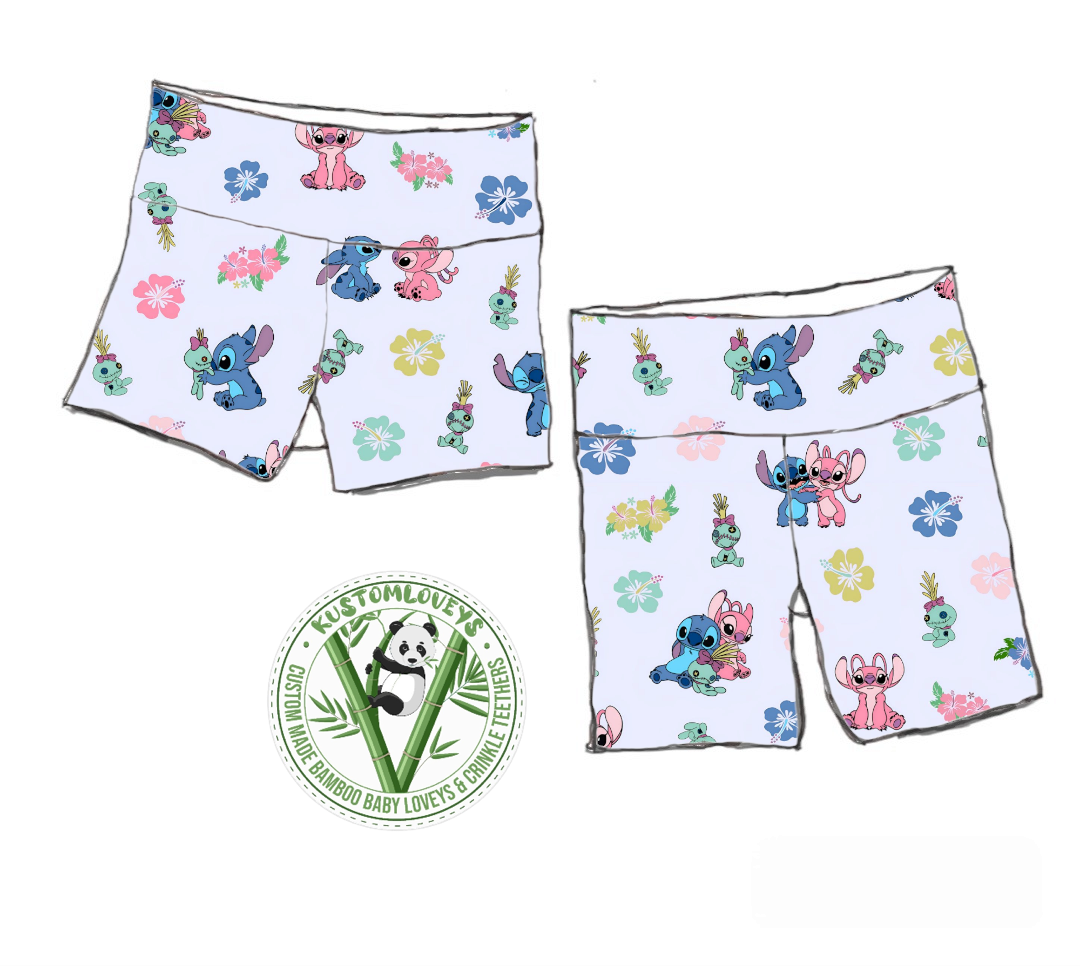 Ohana Means Family (on light purple) Biker Shorts VIP