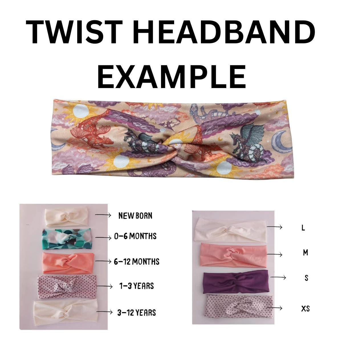 *Custom TWIST HEADBAND (adult + child) - READ DESCRIPTION