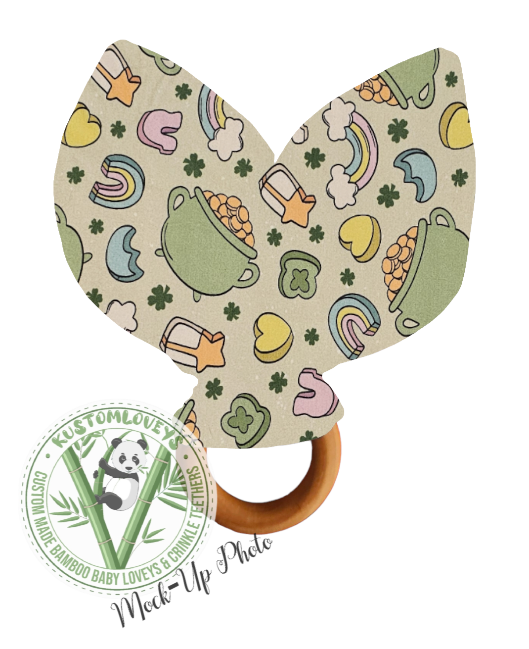 Lucky Clover Crinkle Teether