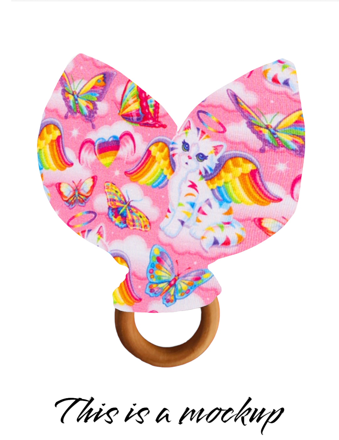 Posh Peanut Angel Kitty Crinkle Teether