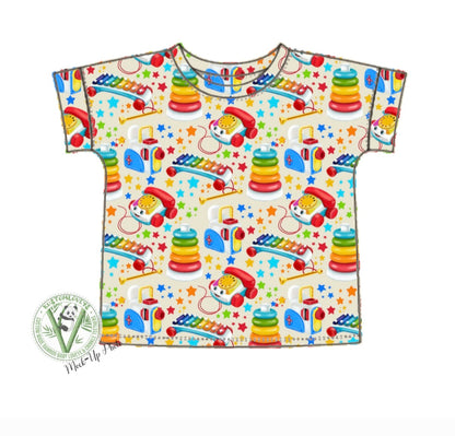 Vintage Toys Lounge Tee *bamboo french terry