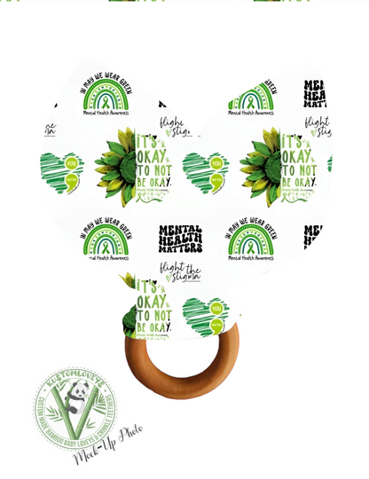 Mental Health Awareness: Crinkle Teether (white background)