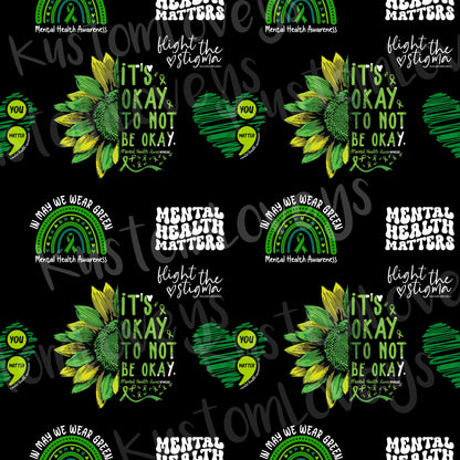 Mental Health Awareness: Crinkle Teether (black background)