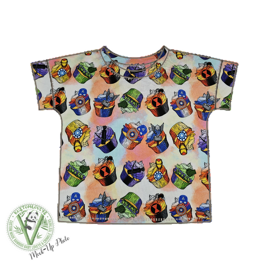 Superhero Cupcake Lounge Tee